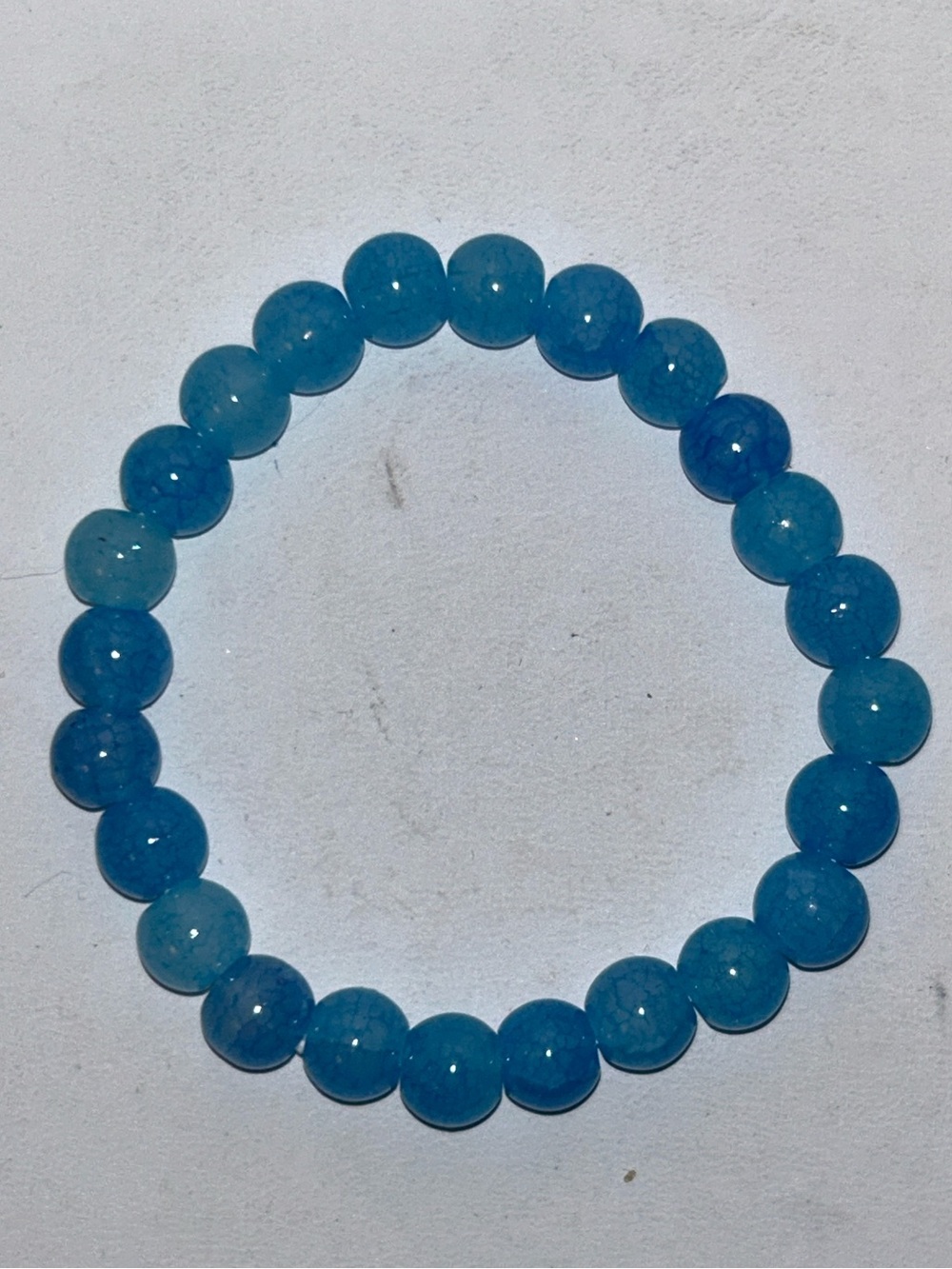 Deep Sea Ice Rock Beaded Stretch Bracelet